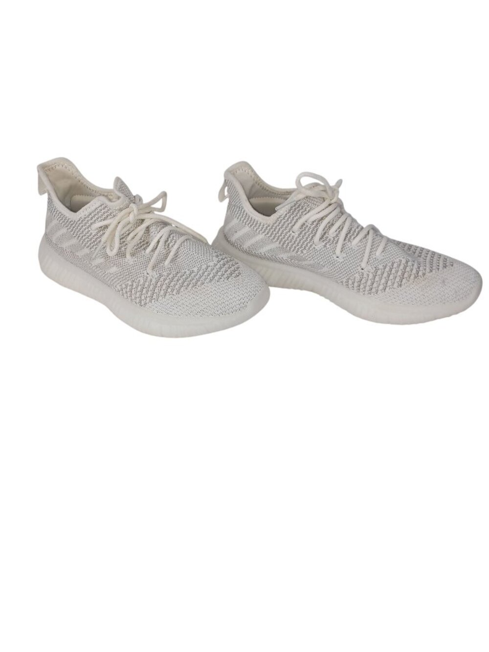 Avia Sneakers Shoes White Mixed Knit Lace-Up Athletic Lite Weight Women's Sz 9W